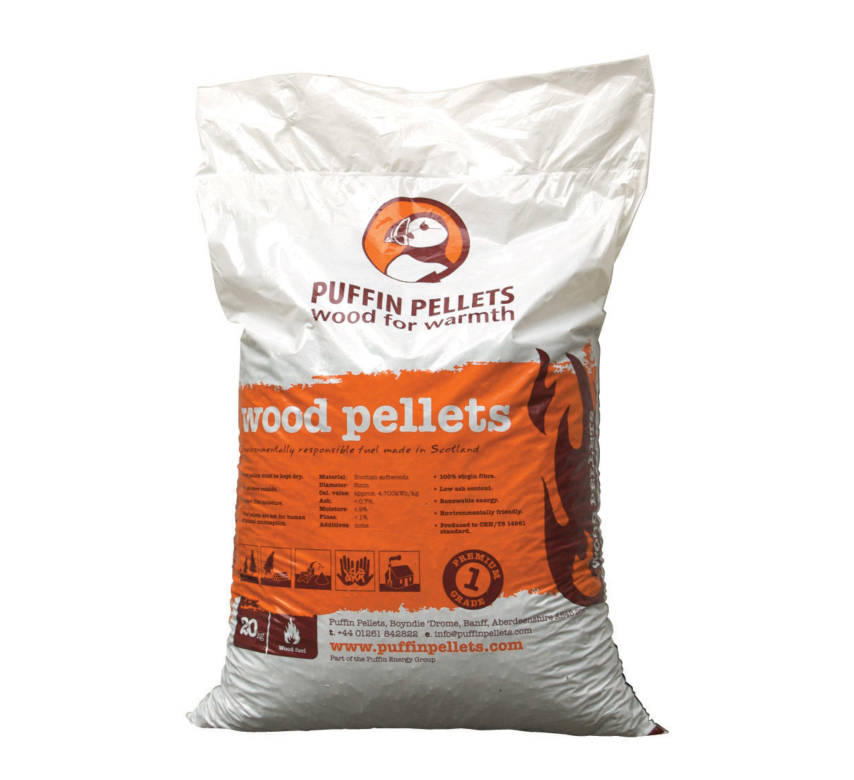 Puffin© ENplus Fuel Pellets - 20kg Bags
