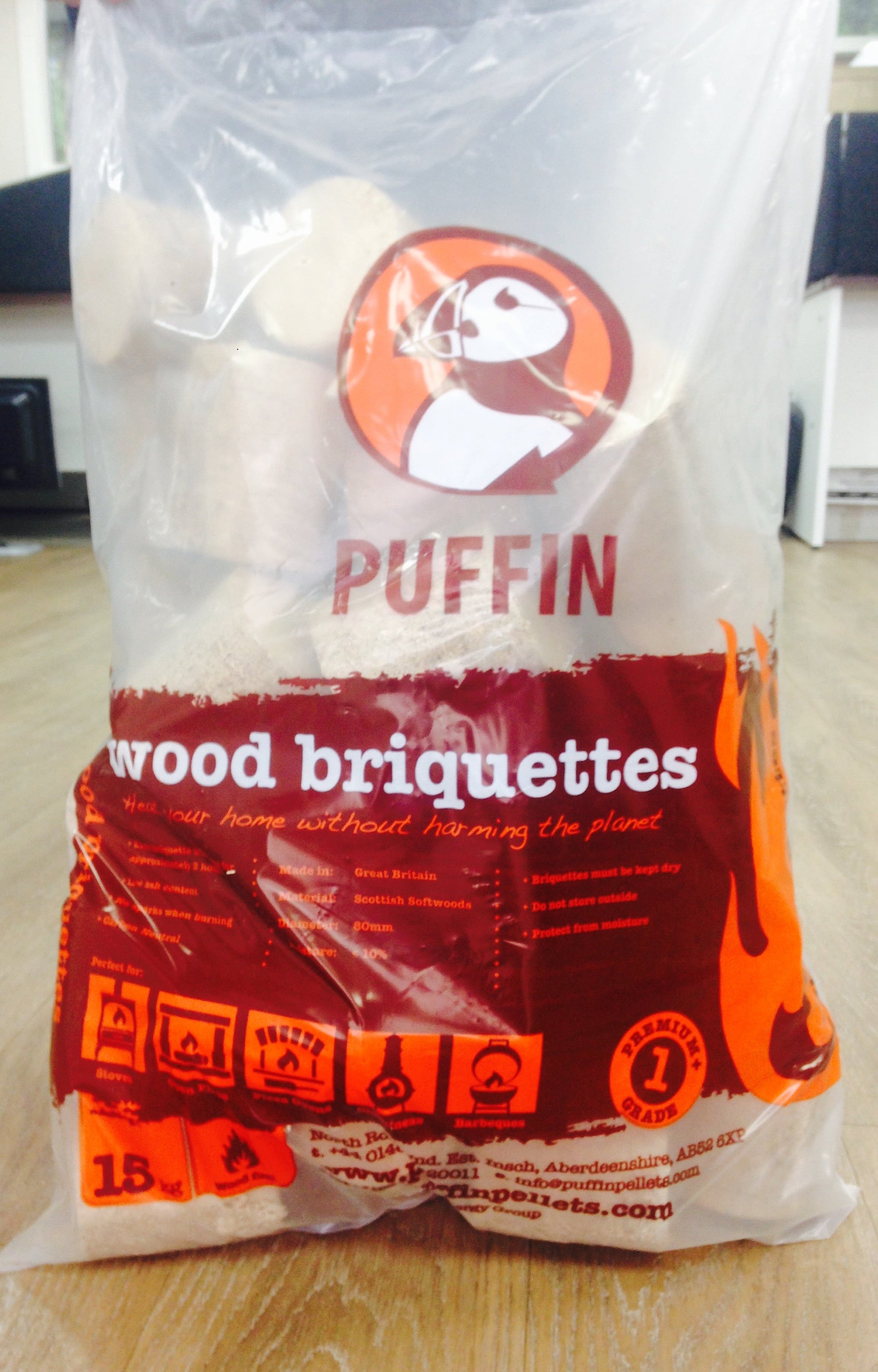 Collection - Puffin Wood Value Briquettes - 15kg Bags